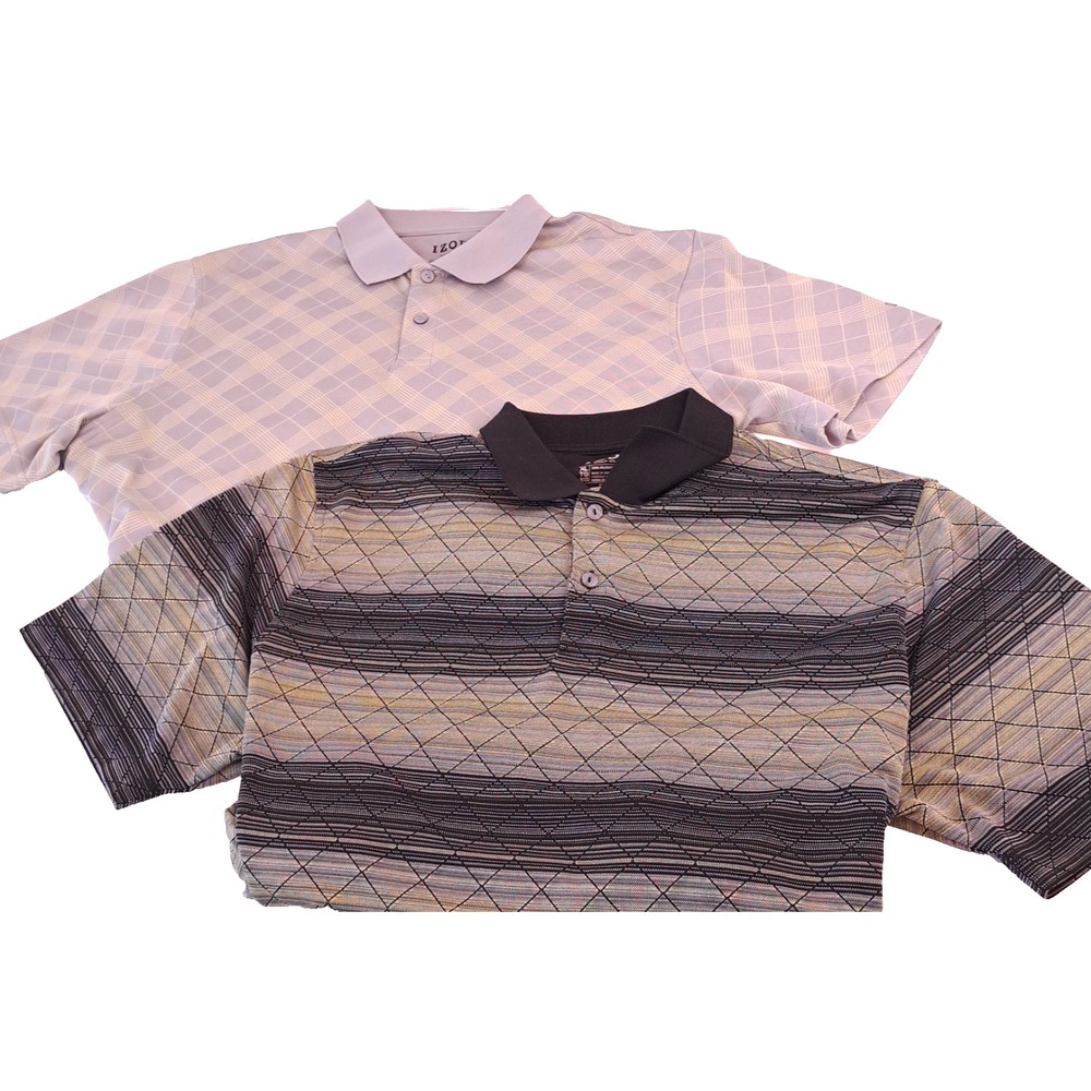 Izod Golf Classix Elite‎ Polo Shirts Lot Of 2 Men's XL Cool FX Preppy Casual